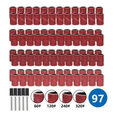 XCAN Sanding Drum Kit For Dremel Rotary Tools 60/120/240/360 Grit Drum Sander Sleeves