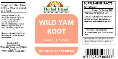 Wild Yam Tincture - Alcohol Free