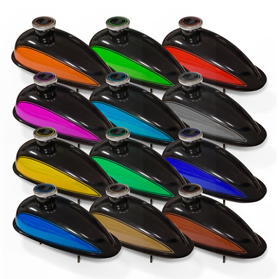 Motorized Bicycle Kit Gas Tank Decals and Fuel Cap Decal Many Colors, 49cc 80cc