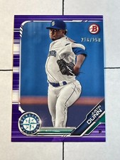 Justin Dunn 2019 Bowman Purple Parallel SP #d /250 BP-3 Mariners Prospect Rookie
