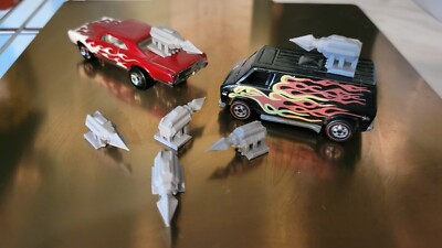 Custom, Top Mount Harpoons 1/64 scale 3D printed. 6 items. Cars not for sale