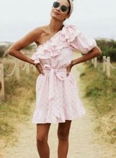 NWT Lisa Marie Fernandez for Target pink off shoulder dress Size L