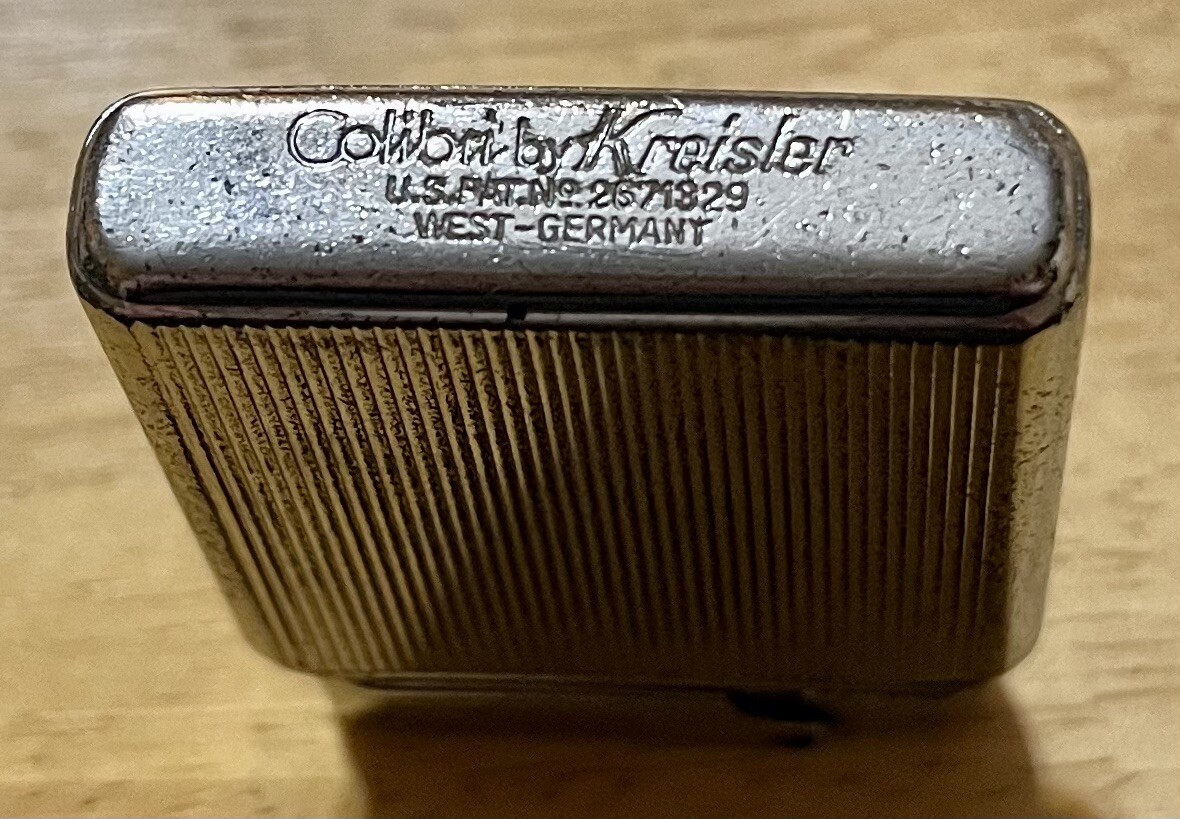RARE Vintage Colibri Kreisler Striped Lighter West Germany GUC
