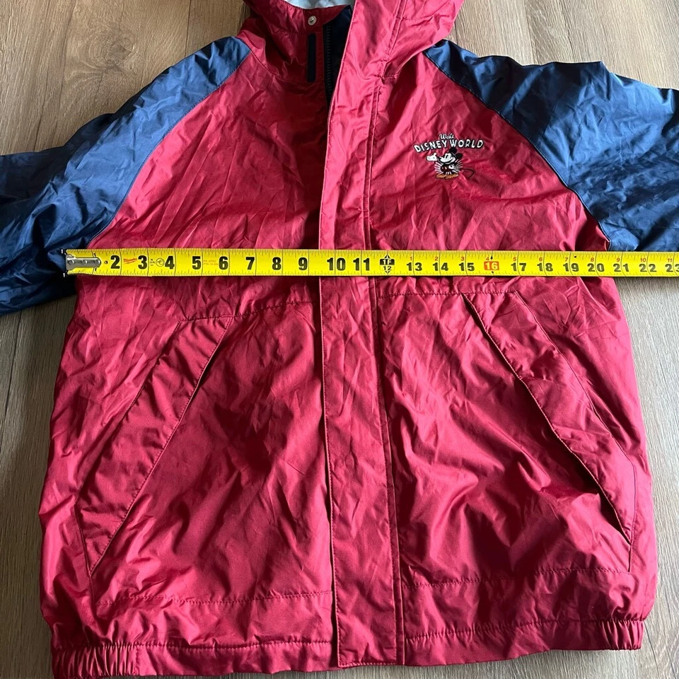 Abrigo forrado rojo/azul XL de Mickey Mouse para niños de los parques Disney de Disney World Foto 4 de 4