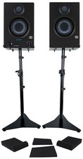 Pair Presonus Eris 3.5BT 2nd Gen 3.5" Studio Monitors w/Bluetooth Stands Pads