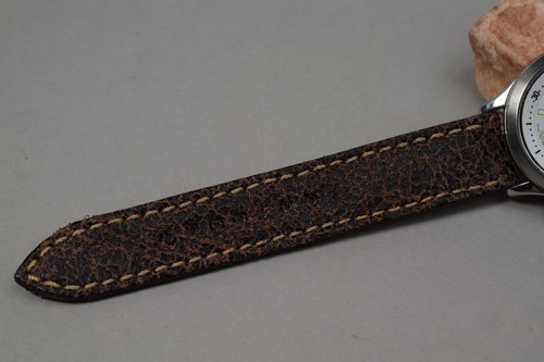 PULSERA RELOJ 22 20 18MM MARRÓN CRACK II PIEL AUTÉNTICA CRACKED FITS SEIKO MA STRAP - Imagen 9 de 12