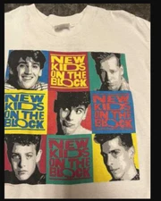 80s New Kids On The Block  White unisex All size shirt D874