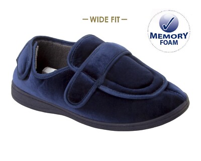 MENS NAVY WIDE FIT ORTHOPAEDIC DIABETIC COMFY