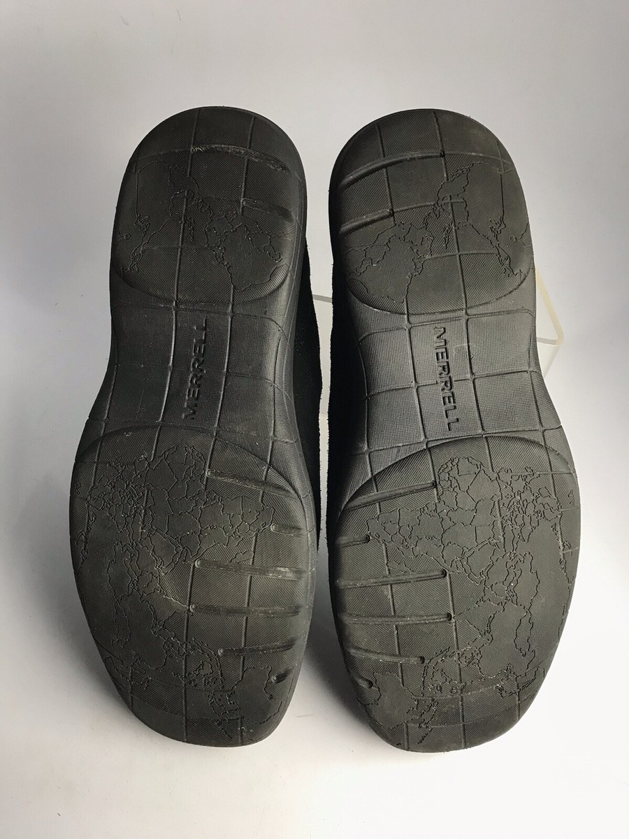 Merrell Men\'s World Vue Suede Size 9.5 Black  Shoes Lace Up Merrell World Vue Brown Suede Leather Black Slate Lace Up  main image 4
