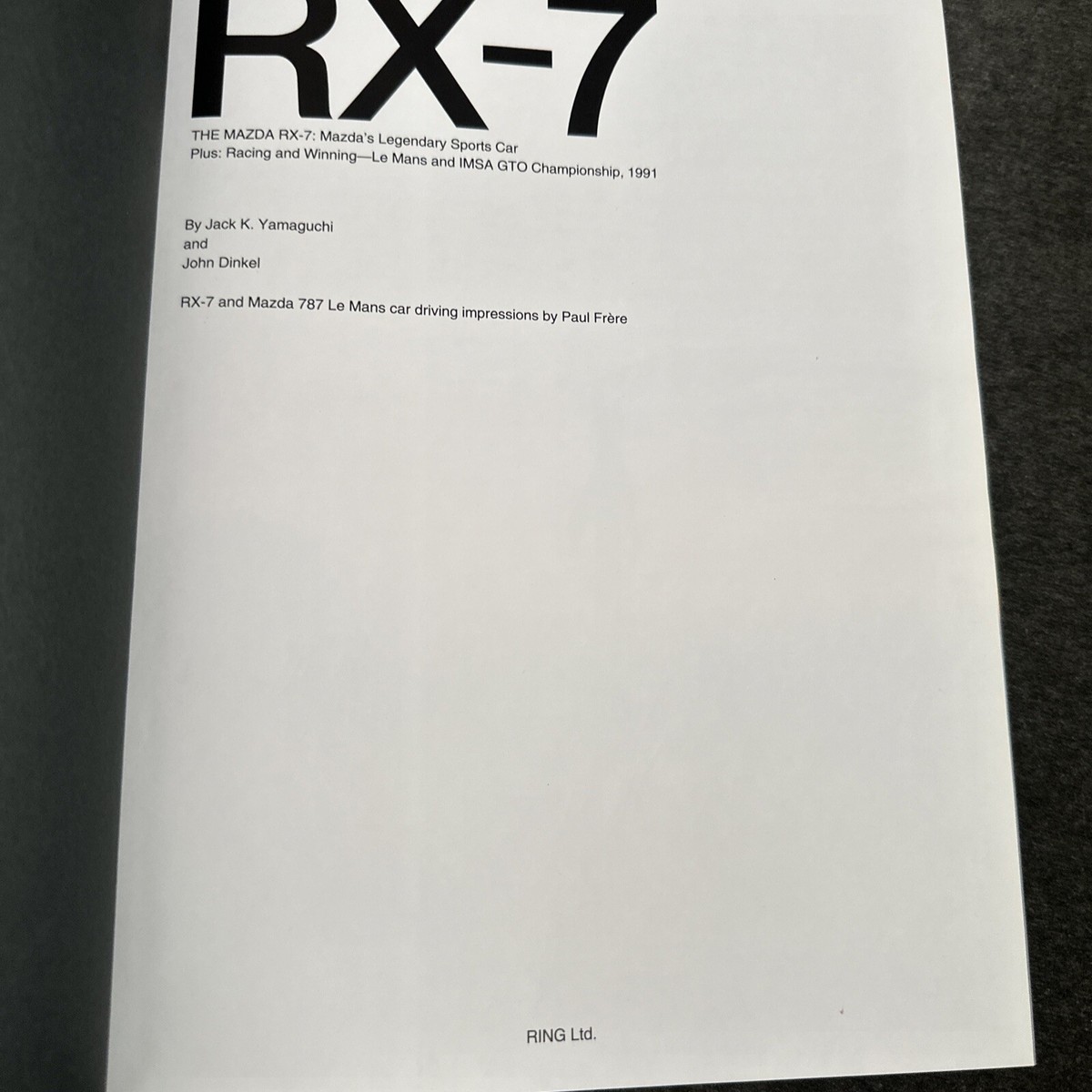 RX7 Mazda by J. Yamaguchi (1995, Hardcover) for sale online | eBay