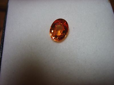 Pierres et Minéraux. 0.58 cts 2 GRENAT SPESSARTITE ORANGE. IF Namibie