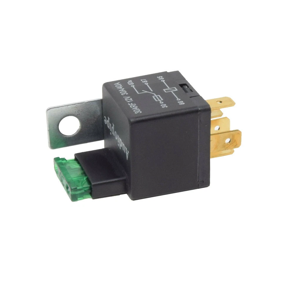 10-Pack Fused Relay 12V 30A/40A 5-Pin Auto Metal Mounting Tab SPST Built in Fuse - Image 4 of 4