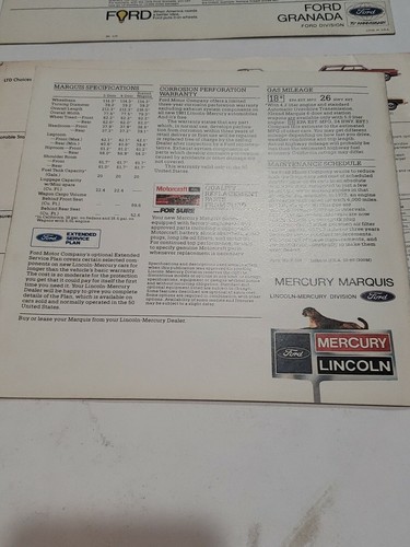 1978 Ford Granada - 1978 Ford LTD - 1981 Marquis - Brochure / Pamphlet. - Picture 7 of 7