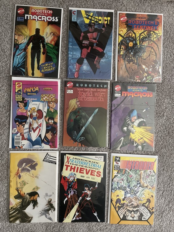 9 COMIC BOOK LOT. Eternity Comics. Intruder.