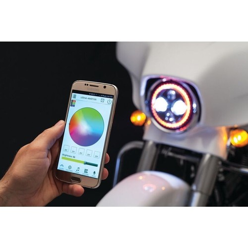 Kuryakyn Orbit Prism 7in LED Headlight HARLEY DAVIDSON TOURING SOFTAIL *2461 - Picture 3 of 4