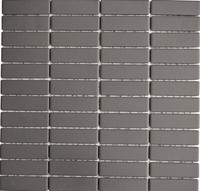 StäBchen Mosaik Fliese Keramik Unglasiert Schlamm Grau Rutschsicher Duschtasse