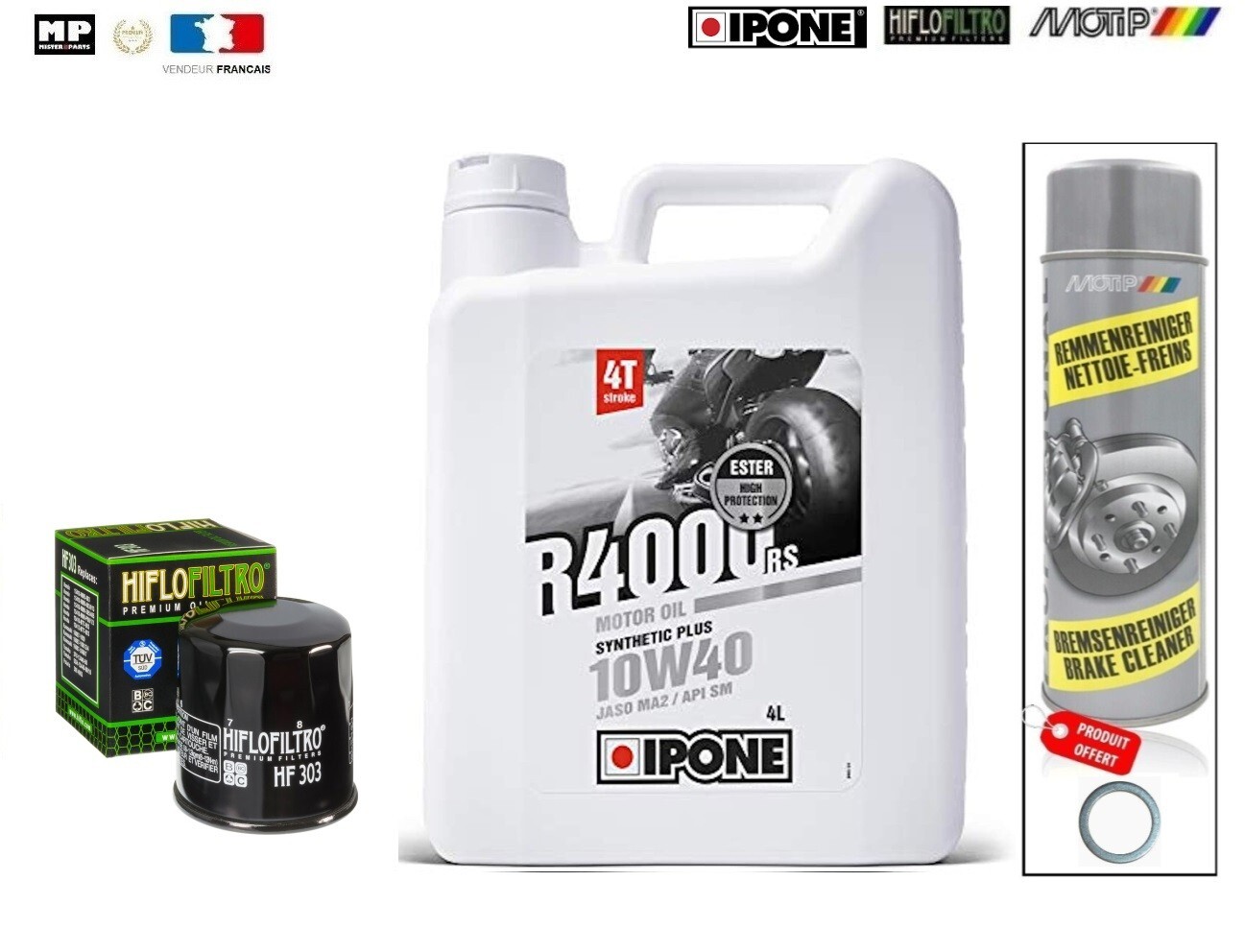 Vidange Kawasaki VN 900 performante avec lubrifiant Ipone 10W40 anti-usure