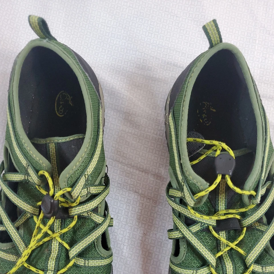 Sandalias Chaco Water Shoes 0115 Verde Negro Jóvenes Niños Talla 6 Sin cordones Secado Rápido Foto 4 de 4