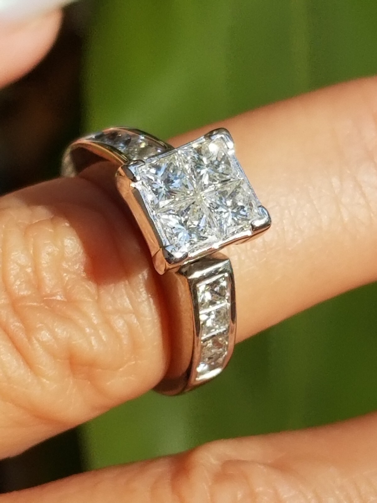 Quality Crafted Multi Princess Diamond Cluster 14… - image 11