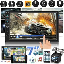 Radio Estereo De Pantalla Para Coche Carro GPS WiFi Tactil Doble Din Bluetooth 7