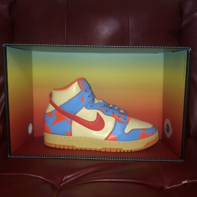 Nike Dunk Hi 1985 SP Shoes ''Acid Wash'' Safety Orange DD9404-800 Men's NEW 10.5