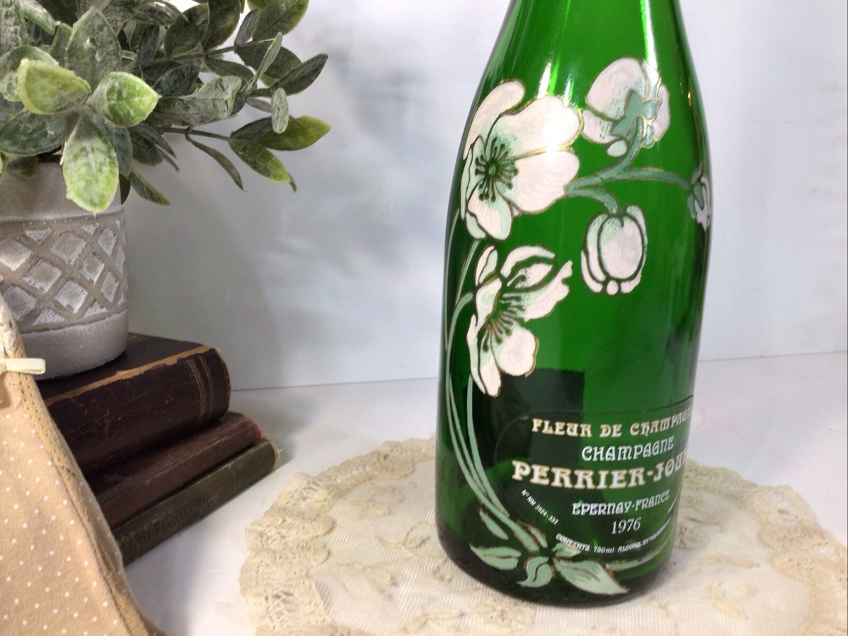Vintage Perrier-Jouet Fleur De Champagne Bottle~1976~Hand Painted