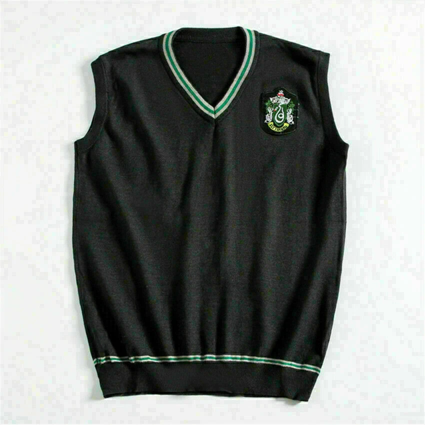 Harry Potter Vest Tie Wool Sweater School Uniform Fancy Dress Costume Gryffindor - Image 1 of 4