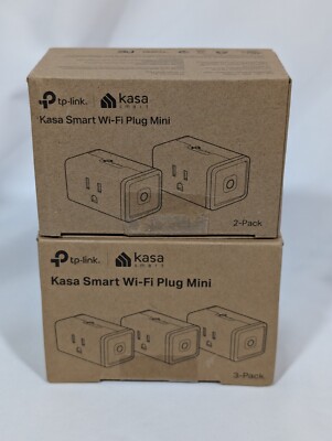 Kasa Smart Wi-Fi Plug Mini by TP-Link HS103 - Lot Of 5