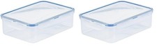 Image of Lock & Lock HPL824 Rectangular Storage Container Clear/Blue 1.6 L (Pack of 2)