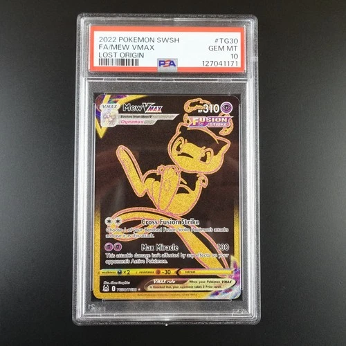 PSA 10 Mew Vmax TG30/TG30 Pokemon Lost Origin Holo Full Art Graded Card