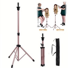 Adjustable Wig Head Stand Tripod Mannequin Block Holder Metal Support Styling