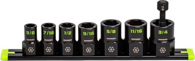 GRIPEDGE Tools | 7-PC   3/8'' Drive SAE RPT Socket Extractor Set | One Size 