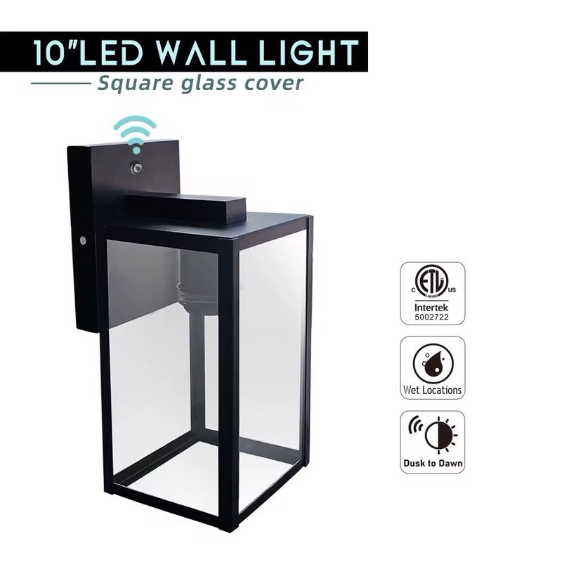 E26/E37 10 LED WATERPROOF PHOTOCELL ENABLED ETL WALL IGHT