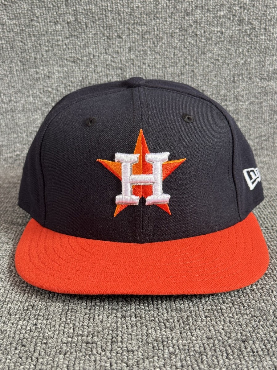 New Era 59FIFTY Houston Astros Fitted Cap Black Orange Size 7 1/4 New