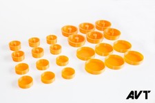 24-Pack AVT High-Visibility Orange 1.25" / 2" Telescope Dust Caps