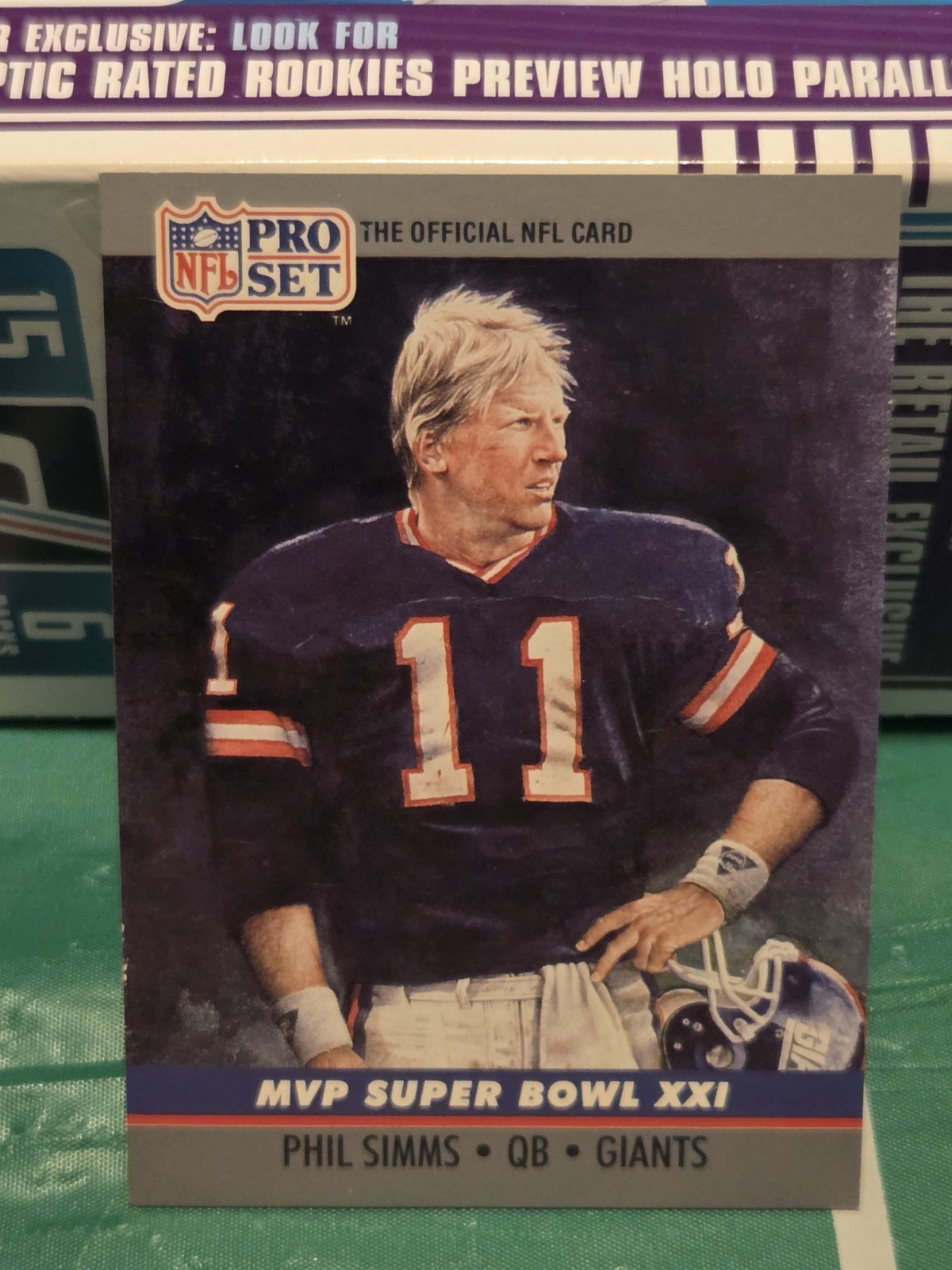 1990 Pro Set - Super Bowl Mvp's Phil Simms #21 New York Giants