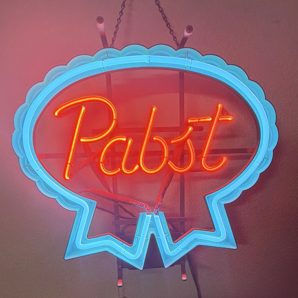 Pabst Blue Ribbon Neon Light In Collectible Pabst Signs & Tins for