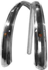 Velo Orange Zeppelin 700c Aluminum Fender Set - Polished Silver, 35-42mm Tire