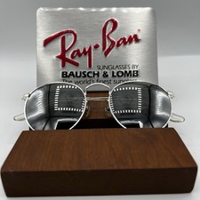 Vintage Ray Ban Bausch and Lomb W2248 Silver G31 Mirror Round Sunglasses 49-50mm