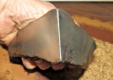 BEAUTIFUL 1358 GM.  CAMPO DEL CIELO METEORITE 3 # QUARTER CUT