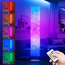 Soft Light Floor Lamp 60 Inch Simple Design Morden Slim RGB 7 Color Changing LED