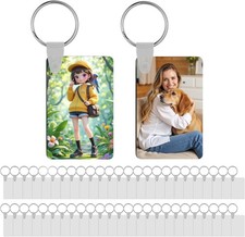 150 Pcs Sublimation Keychain Blanks   Double-Sided Heat Transfer Blanks 50 Se...