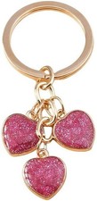 Valentine's Day Sweet Heart Keychain Charms Enameled Cute Hearts Keyring Purse