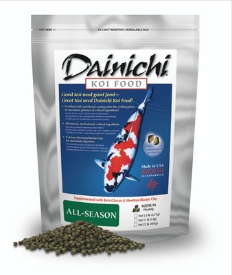 Dainichi All Season Koi Food Pellets 5.5 lb. Package Small Pellets 1112