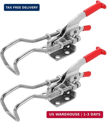 HARFINGTON 2pcs 431 Toggle Latch Clamp M6 x 50mm 772lbs Holding Capacity Adjusta