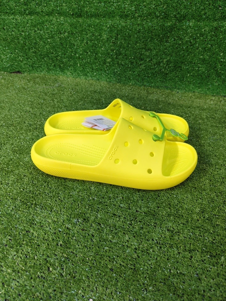 Классические неоновые желтые сандалии Crocs свободного покроя M12 - Изображение 3 из 4