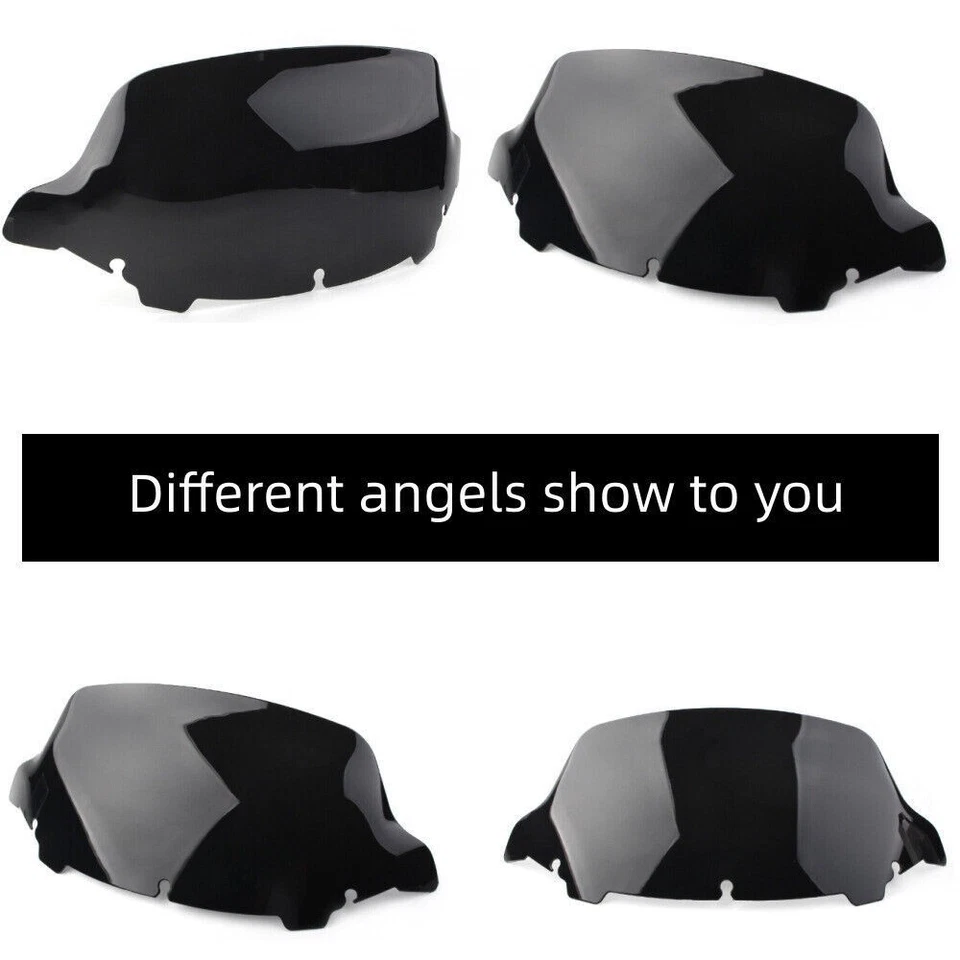 Parabrisas ondulado de 10,5" para Harley Street Electra Glide Touring 2014-up Foto 3 de 4