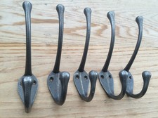 Coat & Hat Hooks Classic Retro Old-Style Rack Cast Iron Antique 3038AI Pack Of 5
