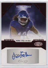 2023 Sage Aspire Red Viliami Fehoko Jr #ASP-VF Auto 2s2