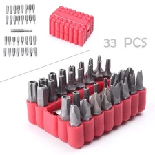 33PCS Hollow/Solid Head Screwdriver Bit Set Tamper-proof Security Tool Kit